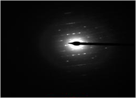 diffraction pattern identified by  transmission electron microscope