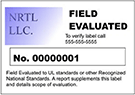 NRTL Field Evaluation 마크